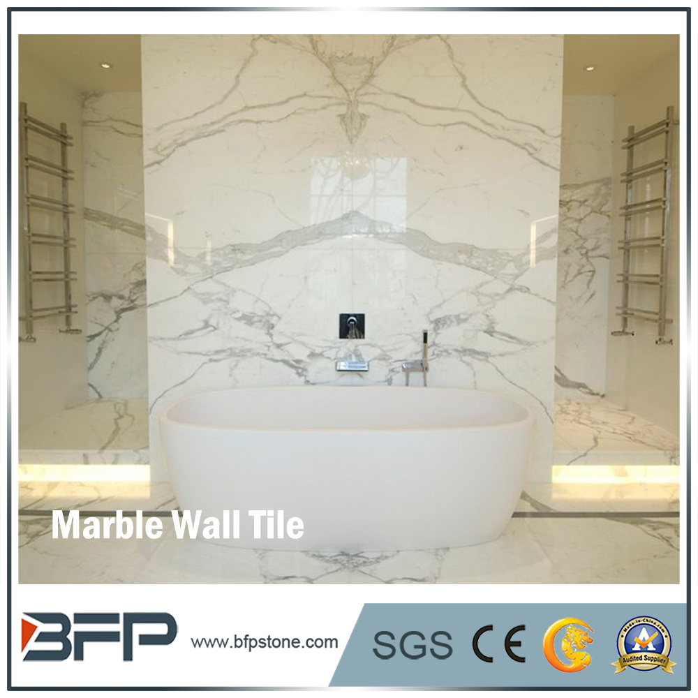Bookmatched Marble Interior Marble Wall Slab Tile for Bathroom Cladding