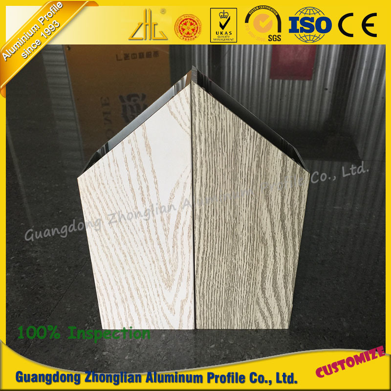 Aluminum Extrusion Profile for Furniture with Wood Grain