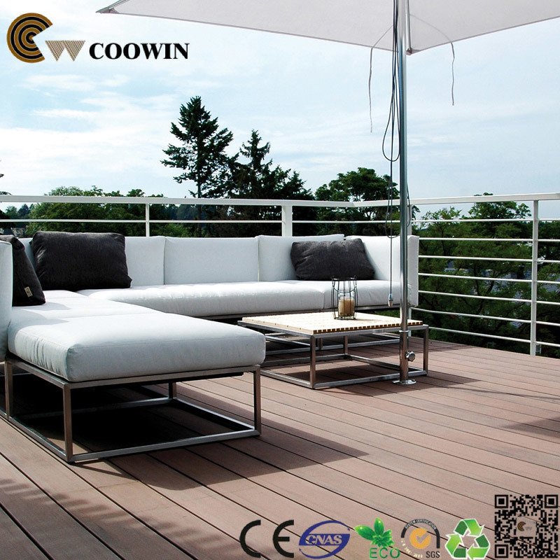 Coffee Shop Outdoor Anti-Fire Solid WPC Floor Decking
