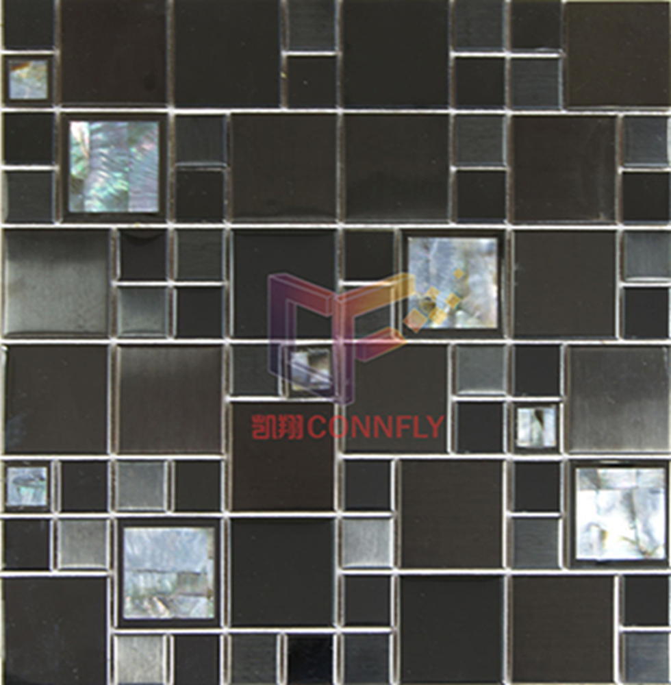 Shell and Stainless Steel Mixed Mosaic (CFM768)