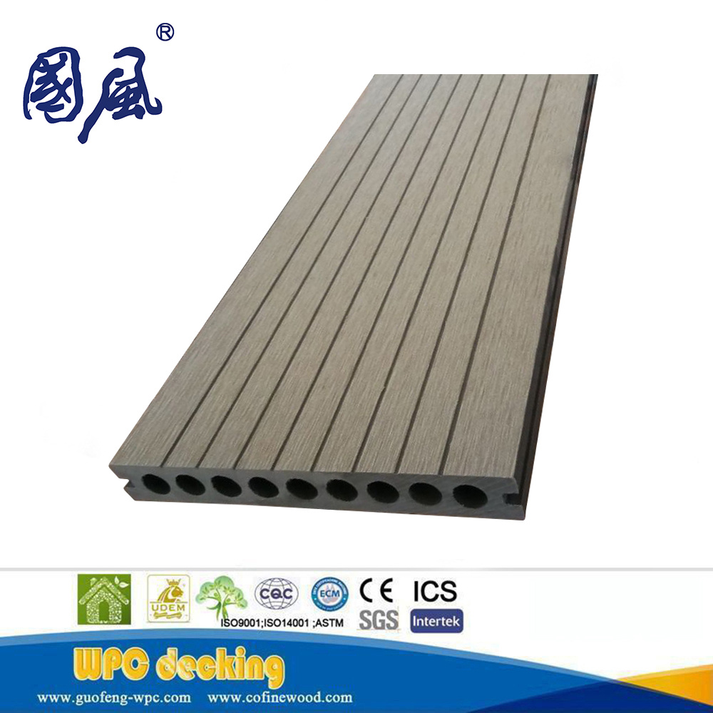 Outdoor Hollow Wood Plastic Composite WPC Decking Board