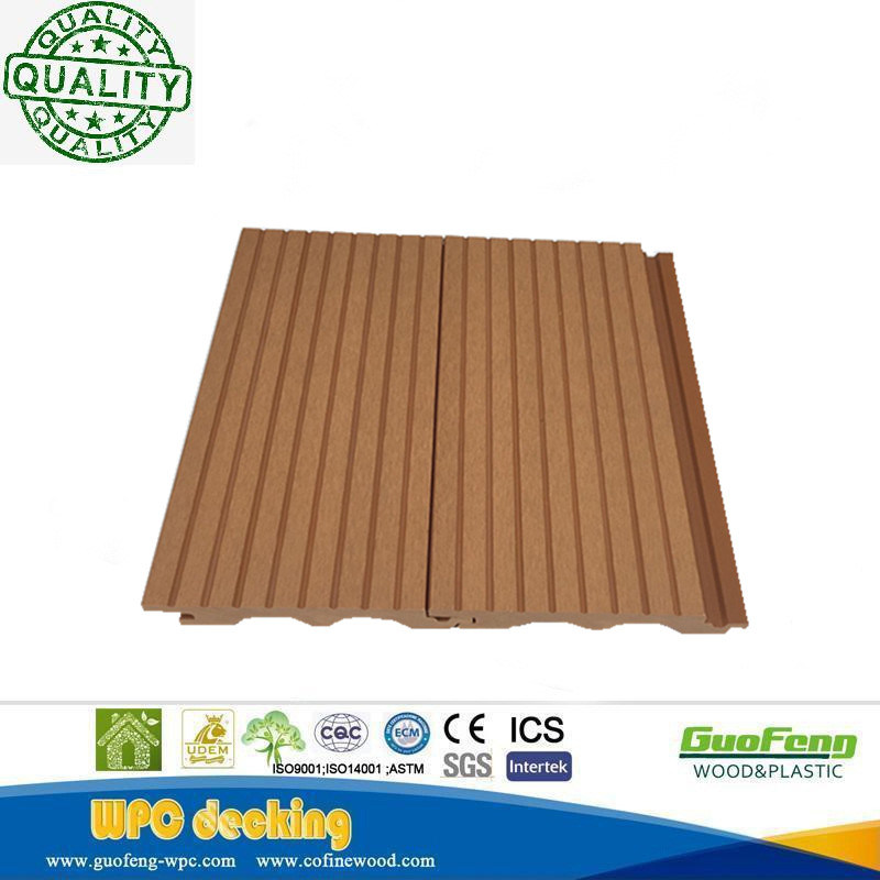 Recyclable Green HDPE Wooden Texture WPC Decoration Solid Decking/Flooring with Ce Certificates