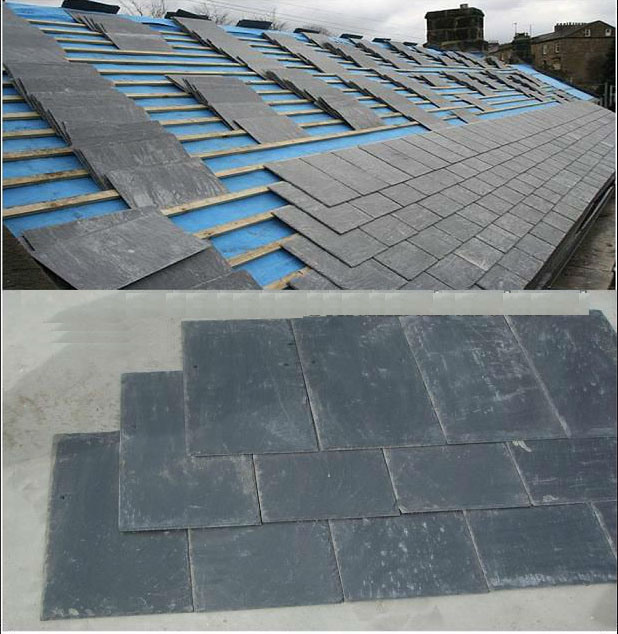 100% Nature Black Roofing Slate Tiles for Roofing