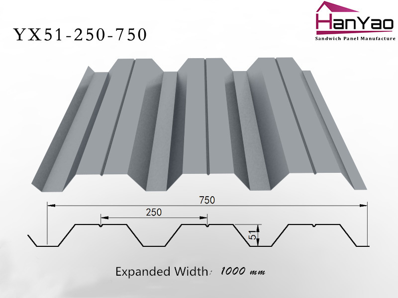 New Steel Roof Tile Roofing Sheet Yx51-250-750