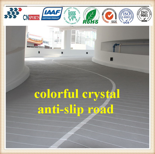 Fast Setting Colorful Crystal Anti-Slip Road Flooring for Road Pavement/Bus Station