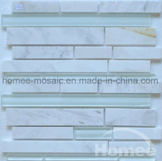 Glass Mosaic Tiles and Stone Tiles Mixed Fashion Mosaic Tiles