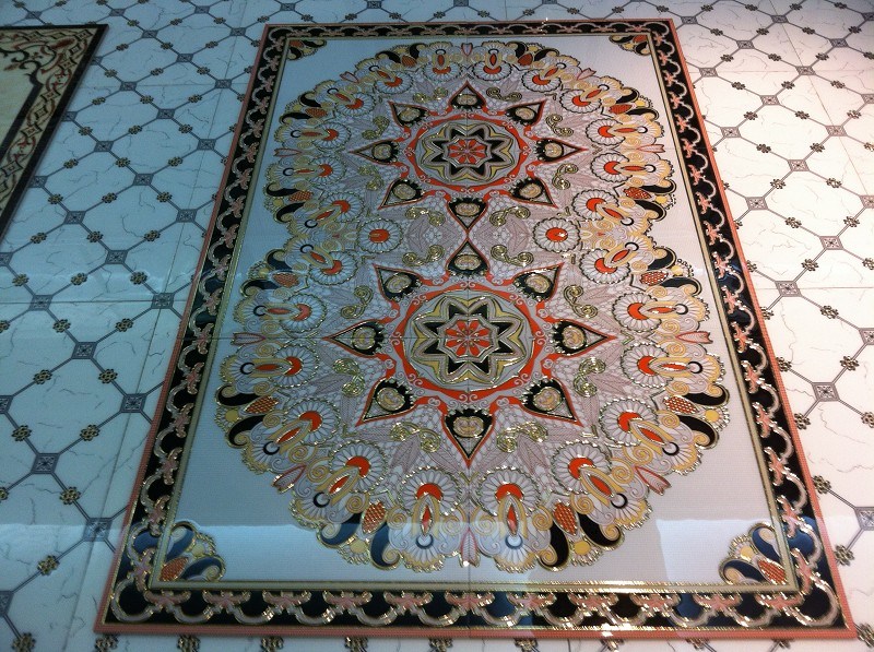 Porcelain Polished Crystal Golden Carpet Floor Tile