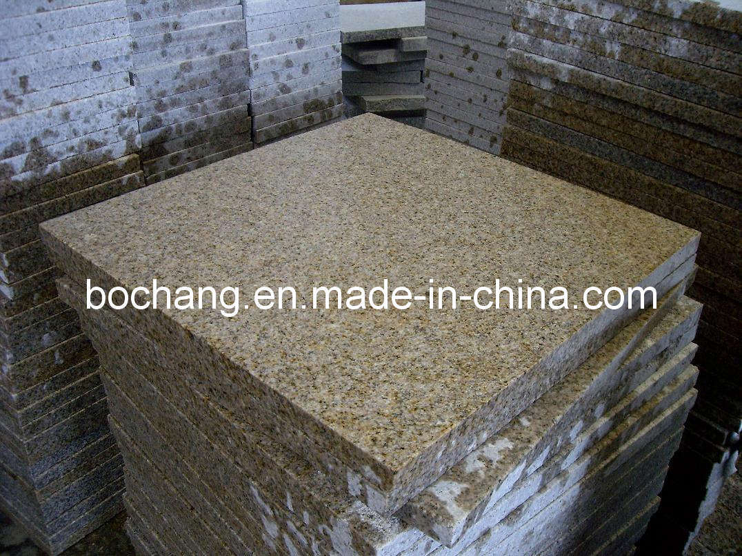 G682 Yellow Granite Tile with Polished Flamed