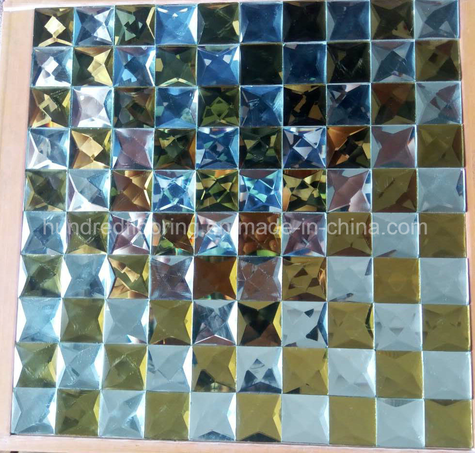 Gold Mix Silver Mosaic Tile Diamond Mirror Mosaic (HD085)