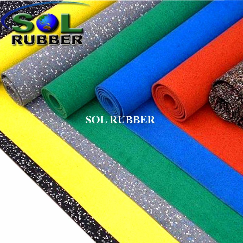 Bright Color EPDM Commercial Rubber Gym Flooring