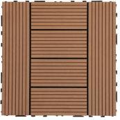 WPC DIY Decking Tile for Outdoor Use with CE