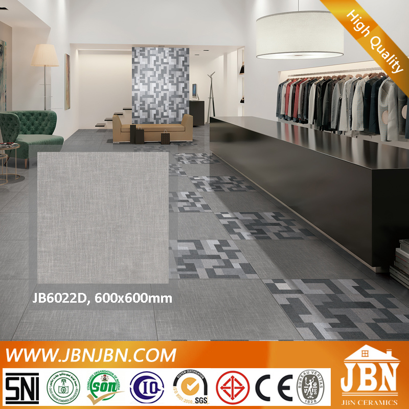 Fabric Design Grey Color Porcelain Tile Floor (JB6022)