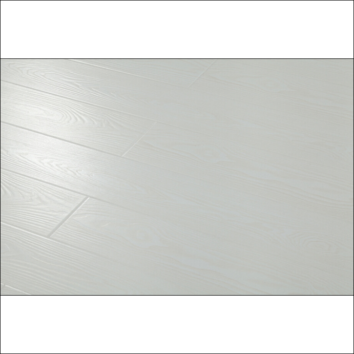 White Color Eir AC4 Laminate Flooring with V-Groove