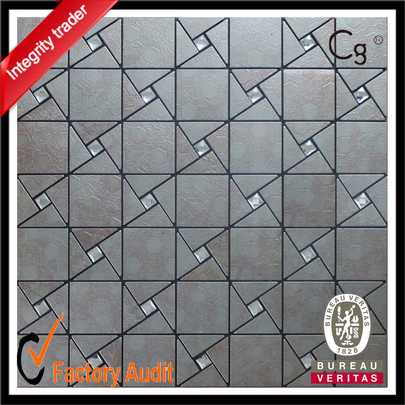 Wholesale Factory Direct Sale Aluminum Self Adhesive Mosaic Tiles