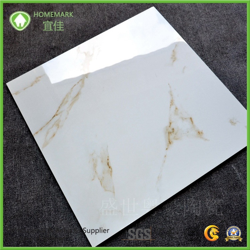600X600mm White Marble Look Full Polished Glazed Floor Tile