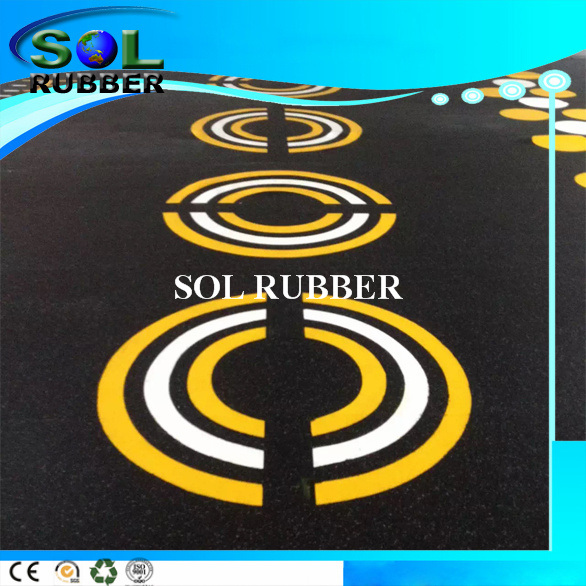 Bright Pattern High Quality Commercial Gym Rubber Flooring