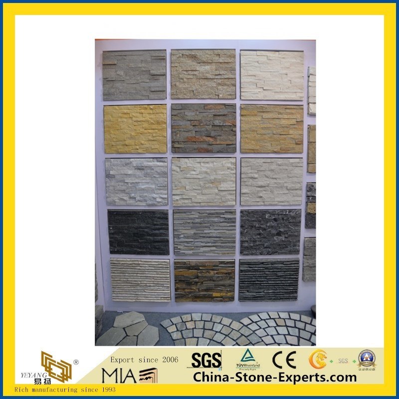 Multicolor/White/Black/Red/Green/Blue/Yellow/Beige/Grey/Brown Stone Slate Wall Tile for Roofing/Roof/Indoor/Outdoor Decor
