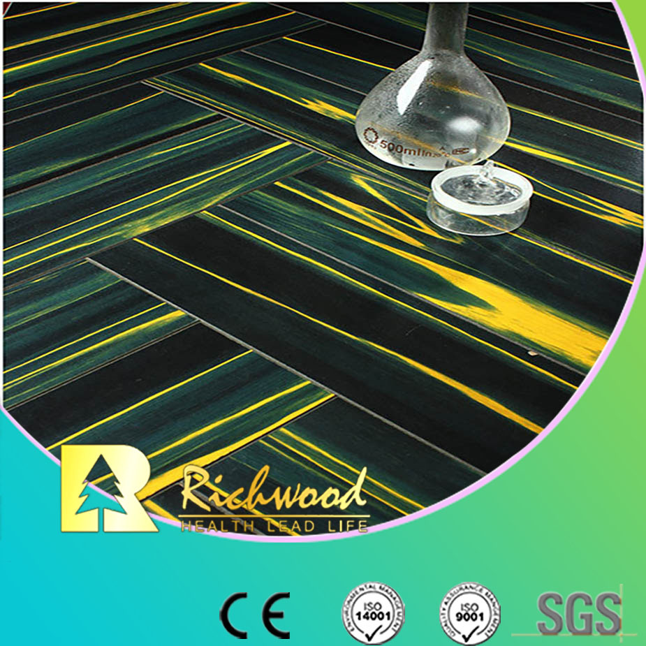 Commercial 12.3mm Mirror Teak Water Resistant Laminate Flooring