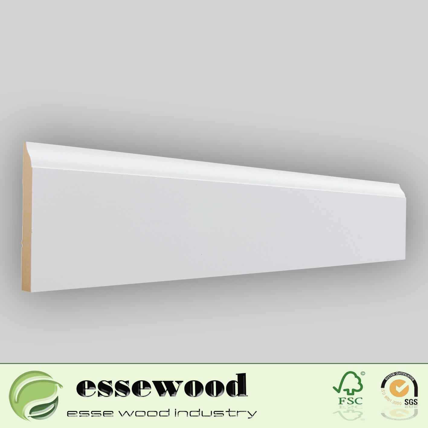 White Primed MDF Skirting Board/Ceiling Crown Moulding