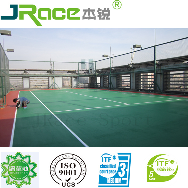 Rubber Synthetic Itf High Quality Tennis Court Flooring