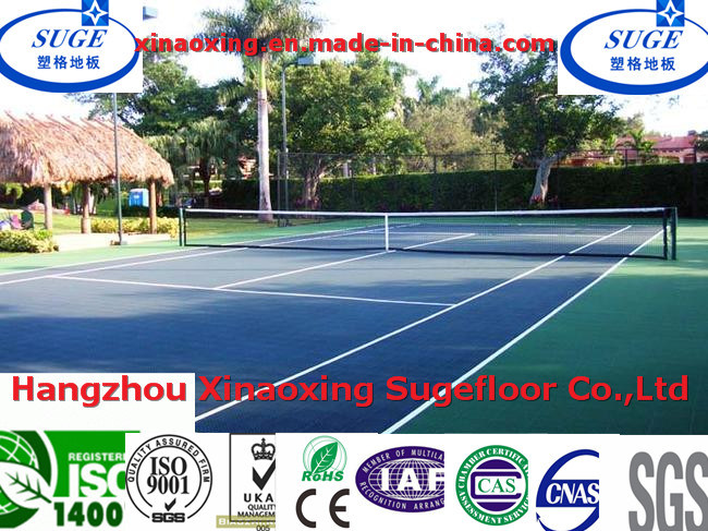 Portable Indoor 12''x12''x1/2'' Tennis Court Flooring
