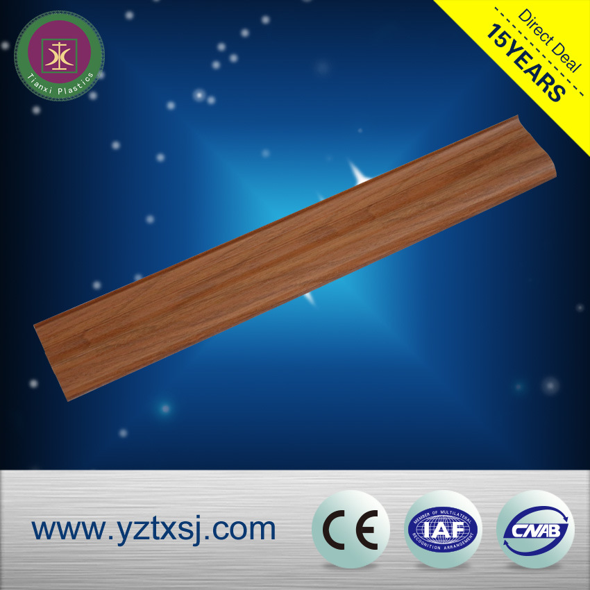 PVC Corner Line Wooden Design Accessories PVC Skirting Board