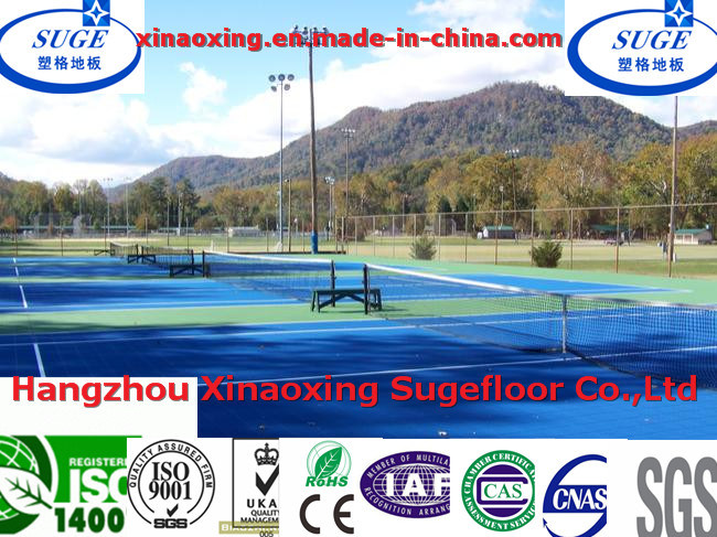 Anti-Slip Anti-Agging PP Modular Plastic Suspended Interlocking Tennis Court Flooring