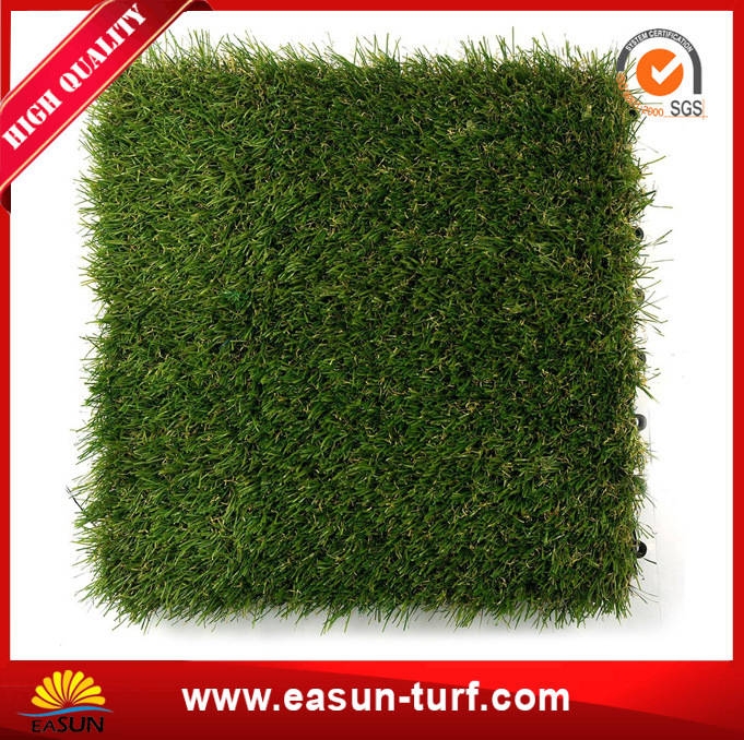Interlocking Cheap Price Outdoor Artificial Grass Tiles for Landscaping