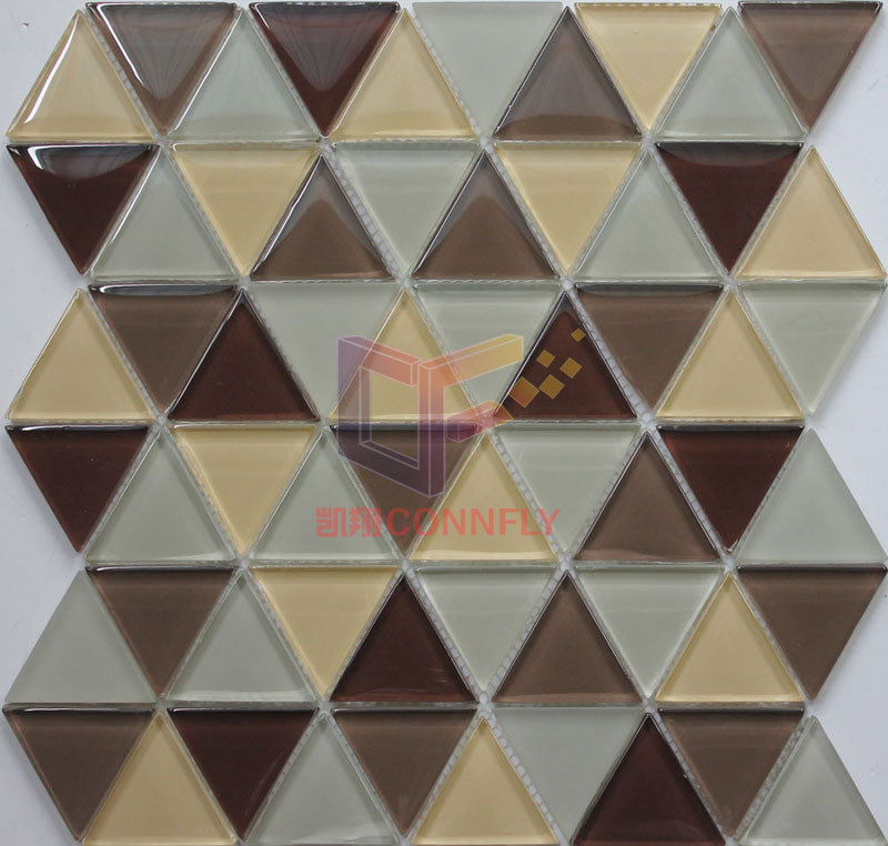 Kitchen Used Special Triangle Shape Glass Mosaic (CFC649)