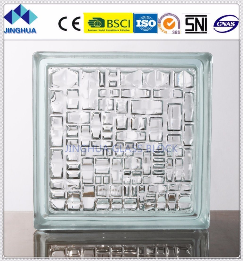 Jinghua High Quality Zenith Clear 190X190X80mm Glass Brick/Block