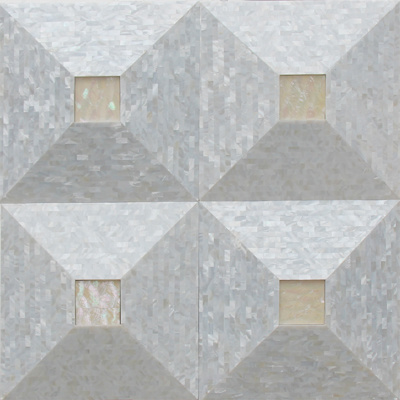 Freshwater Shell and Abalone Shell Irregular Triangle Mosaic Tile