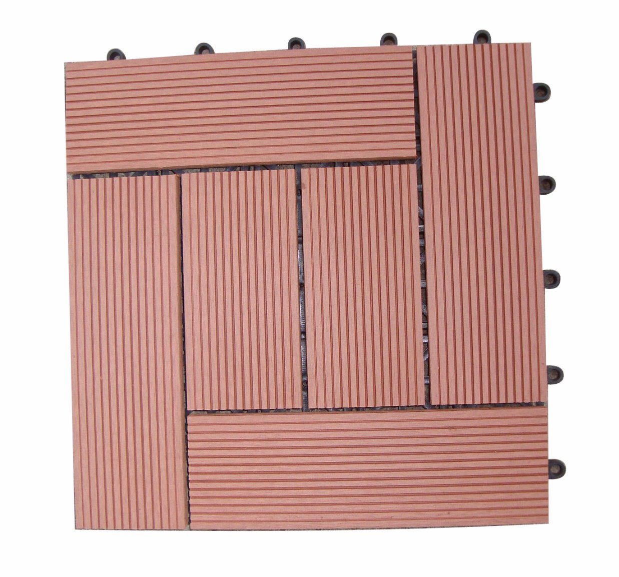 Wood Plastic Composite WPC Deck Tile, DIY WPC Decking