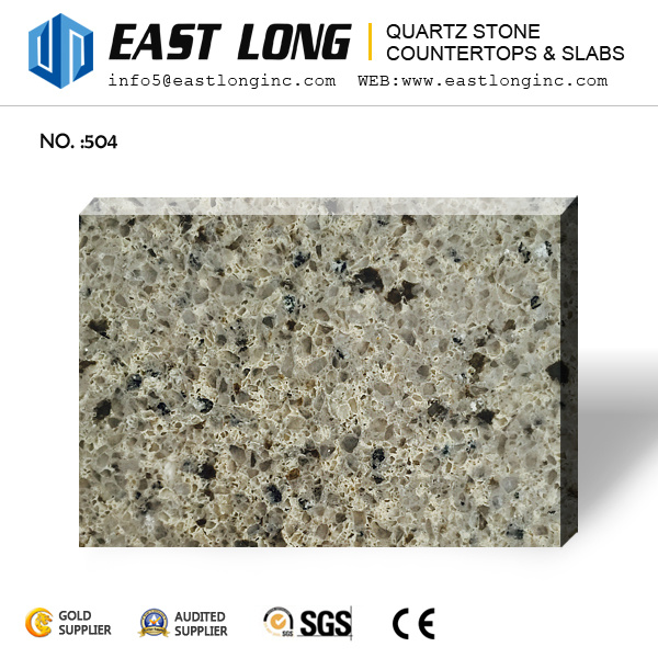 Artificial Quartz with Granite Pattern Stone Slab for Countertops
