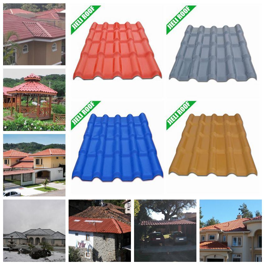 Excellent Corrosion Resistance Plastic Roofing Tiles for Villa