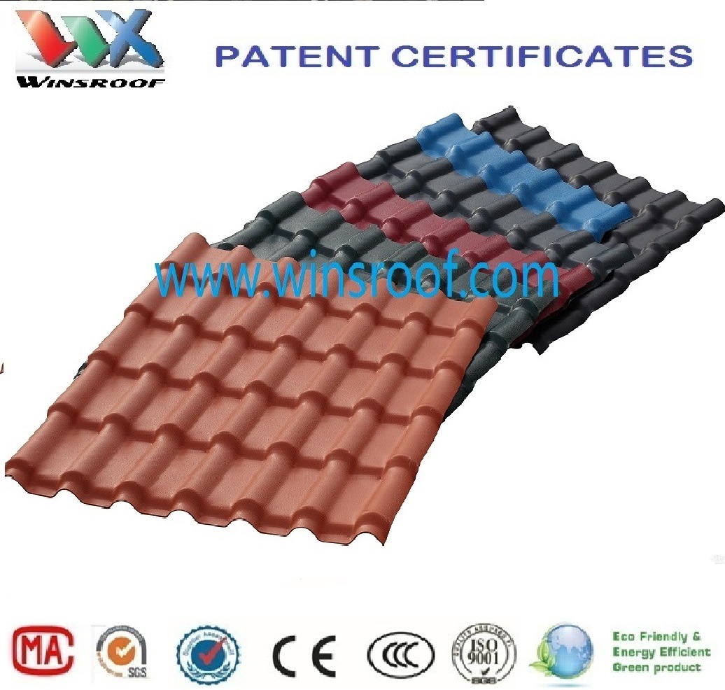 Wins PMMA Roof Tile for Living House Long Color Last