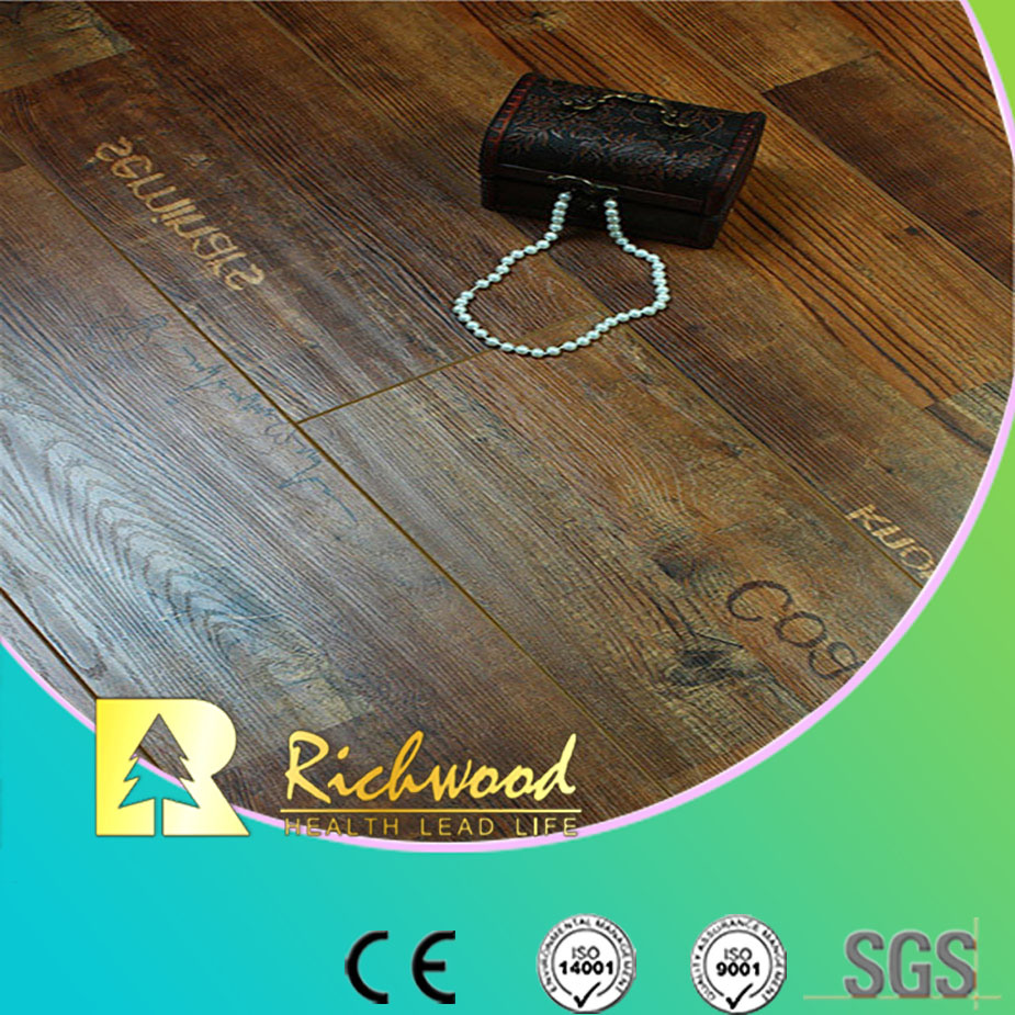 Commercial 12.3mm AC4 Hand Scraped Oak Waterproof Laminate Flooring