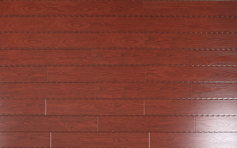Commercial 12.3mm High Gloss Walnut Water Resistant Laminate Flooring
