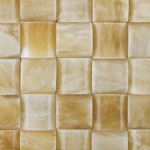 Honey Onyx Pillow Edged Mosaic Tile