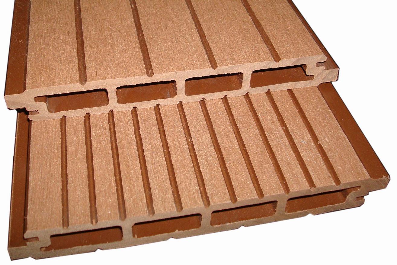 158*20mm Wood Plastic Composite WPC Decking Outfoor Flooring (LHMA070)