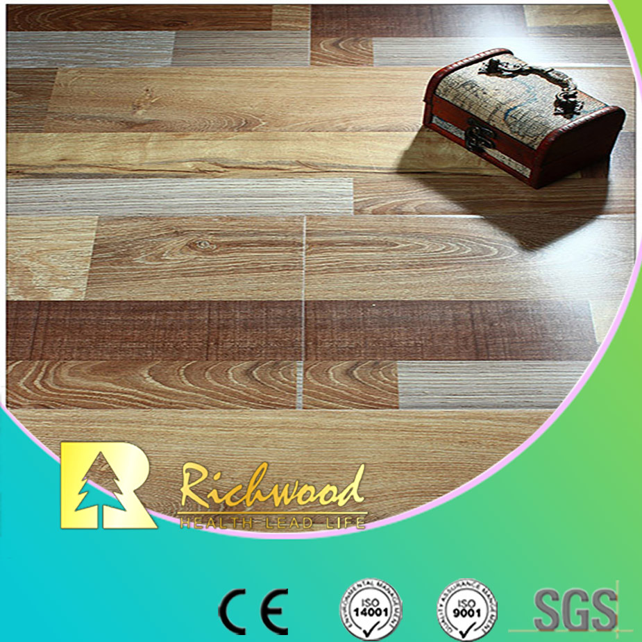 Commercial 12.3mm E1 HDF Mirror Beech Waterproof Laminate Floor