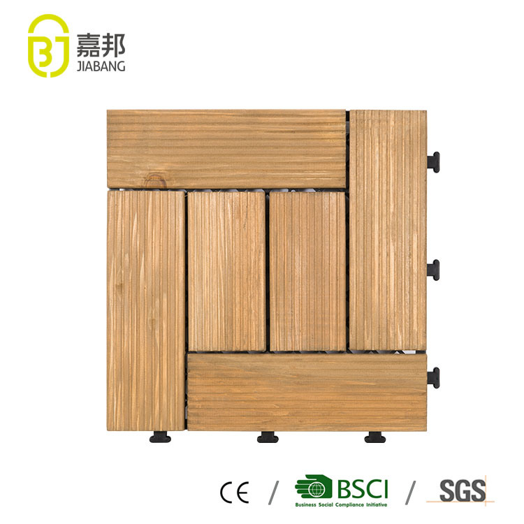 Wholesale Outdoor Exterior Portable Patio Laminate Real Wood for Fir Floor Cover Tile Deck Manufacturer in China