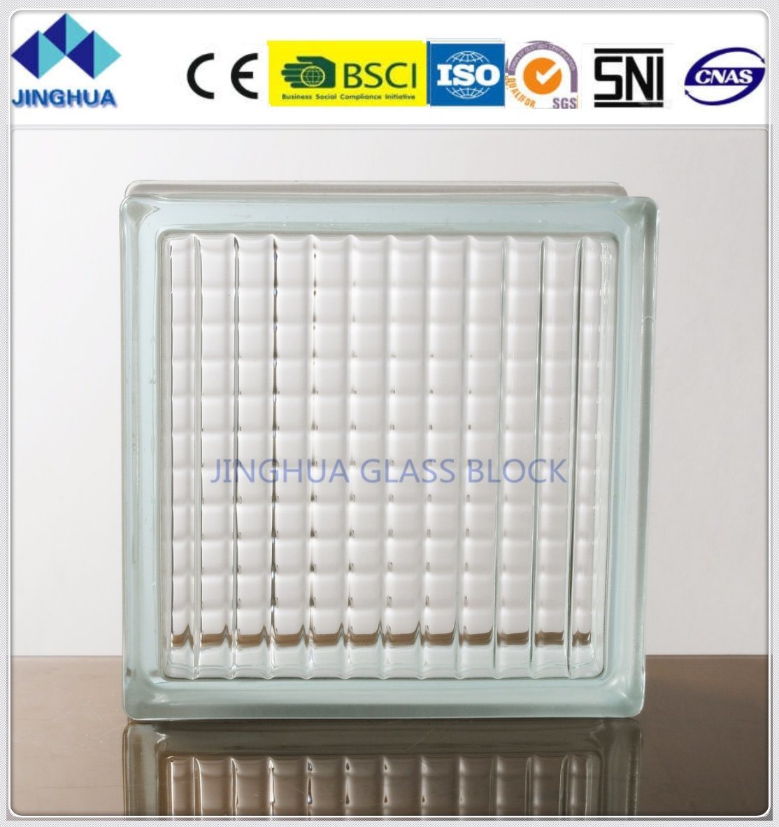 Jinghua High Quality Parallel Clear Glass Block/Brick