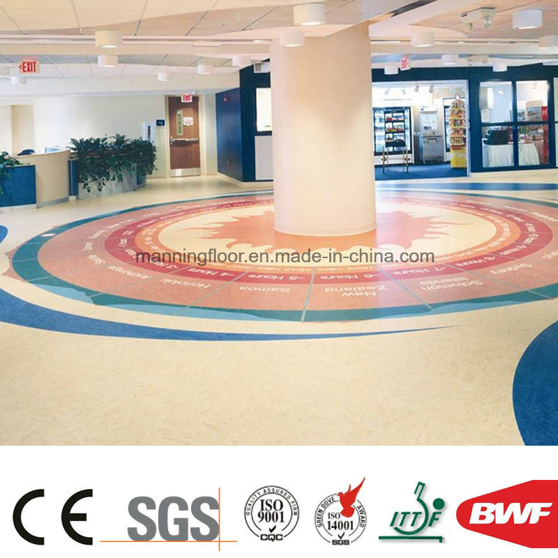 Indoor Solid Color Vinyl Flooring Sponge Floor Commercial Public Mall Healthcare