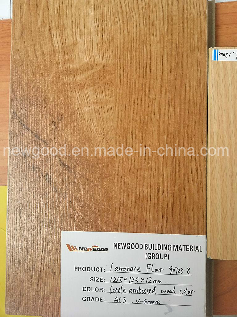1215*126*12mm Quality Laminate Flooring, AC3 Grade, Middle Embossed Surface, V-Groove Edged