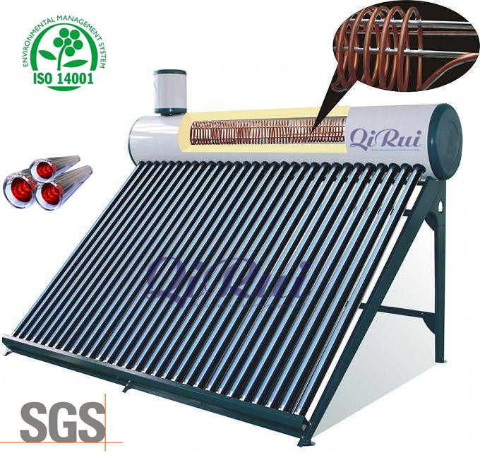 Pre-Heated Pressure Solar Energy Water Heater with Copper Coil