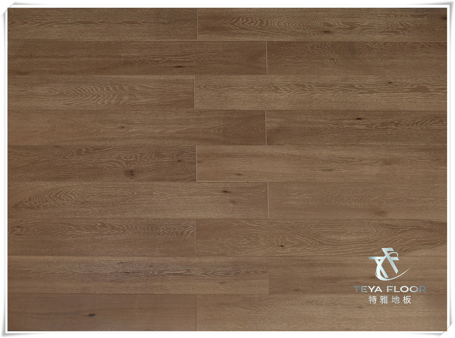 Oak Wood Flooring Flooring, Milk Coffee Color, Multi-Layer,