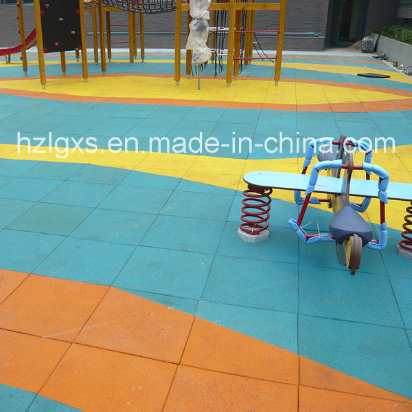 Surface Dyeing Rubber Flooring Tile Project Application