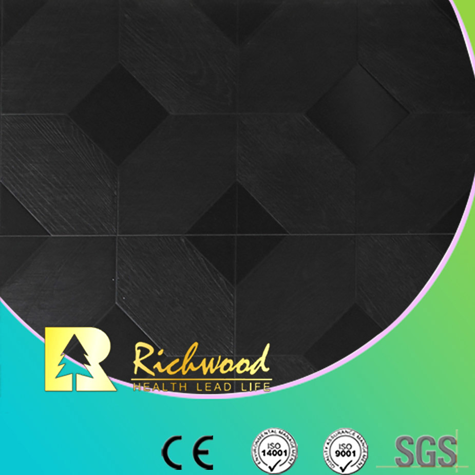 Commercial 8.3mm HDF AC3 HDF Teak U-Grooved Laminate Flooring