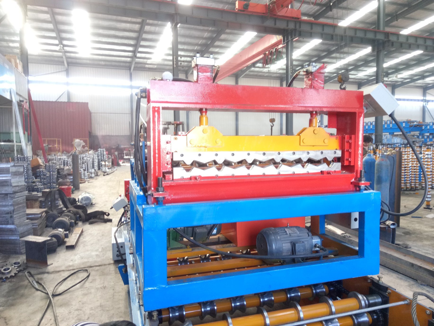 Bigcrimping Plate Building Machine Lsmbm-1250-800 /Crimping Roof Roll Forming Machine