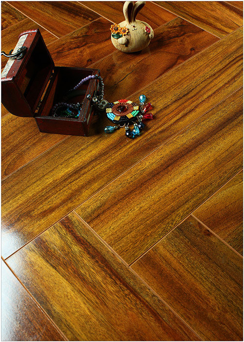 Household 12.3mm Mirror Maple Sound Absorbing Laminate Flooring